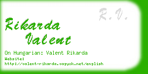 rikarda valent business card